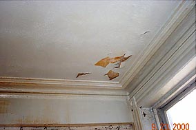 FORMER ROOF LEAKAGE AT THE RIGHT SIDE